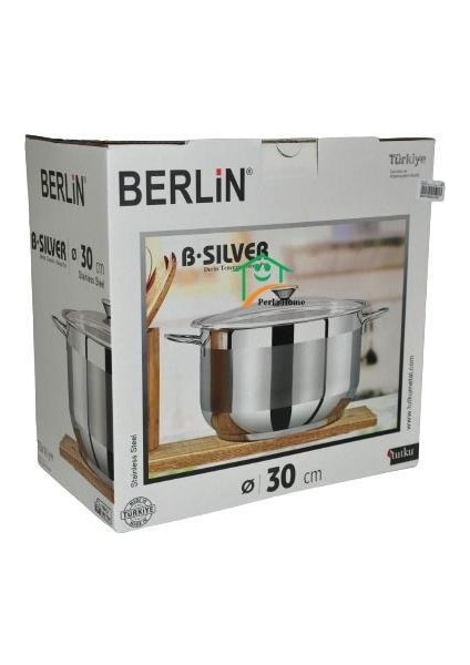 Tutku Berlin Silver 30X20 cm Derin Çelik Tencere