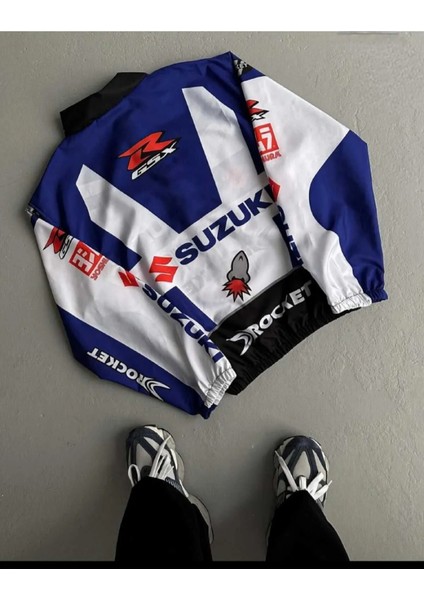 Unisex Siyah Dijital Tasarım Baskılı Fermuarlı Yağmurluk & Rüzgarlık fiyatları