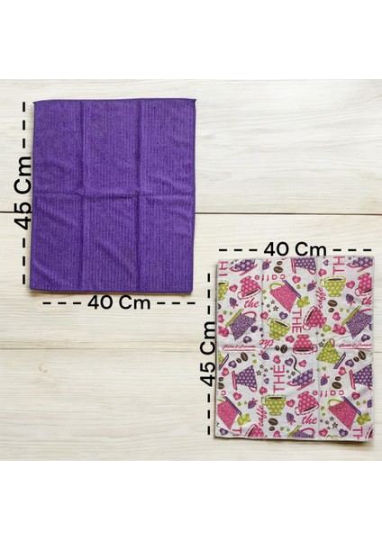 Desenli Mikrofiber Sık Pratik Özel Tasarım Mutfak Bezi Seti - 3'lü