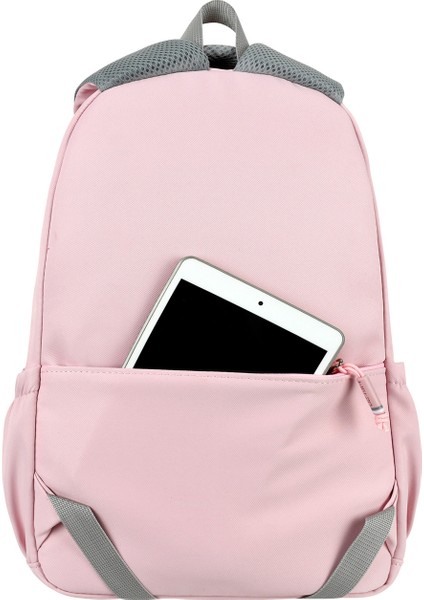 Okul Çantası Su Itici Saten Kumaş Hafif Lise ve Ortaokul Sırt Çantası - Pembe modelleri