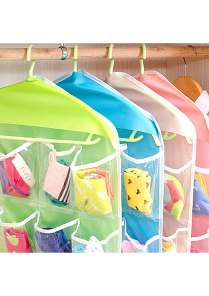 No.1 Tarzı Çorap Sutyen Iç Çamaşırı Askı Rafı Saklama Organizatörü Şeffaf Pe Çorap Sutyen Askılık Askılık Çanta Polyester (Yurt Dışından) fiyatları