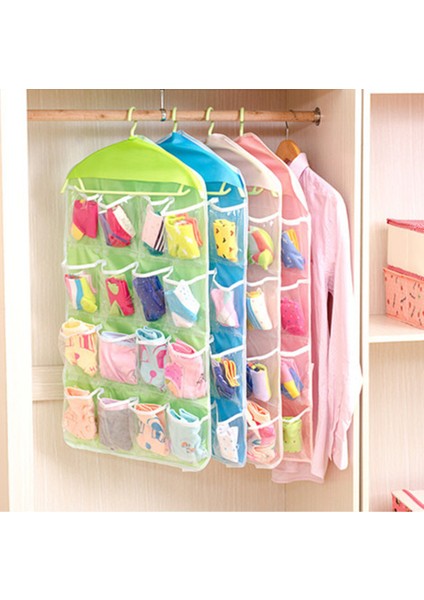No.1 Tarzı Çorap Sutyen Iç Çamaşırı Askı Rafı Saklama Organizatörü Şeffaf Pe Çorap Sutyen Askılık Askılık Çanta Polyester (Yurt Dışından) indirimleri