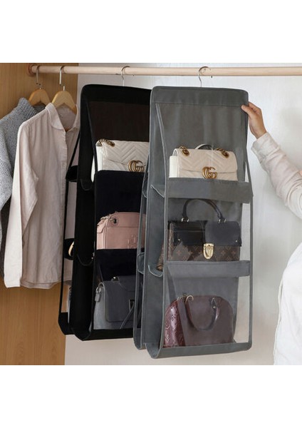 Siyah Stil 6 Cep Katlanabilir Askılı Çanta 3 Katlı Katlanabilir Raf Çanta Cüzdan Organizer Sundry Pocket Askılı Depolama Dolap Askısı (Yurt Dışından) fiyatları