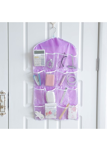 Pembe Tarzı No.16 Boyutu 16 Cep Çorap Sütyen Iç Çamaşırı Asma Düzenleyici Saklama Askısı Kapı Torbası Banyo Oturma Odası Ev Eşyaları Için (Yurt Dışından)