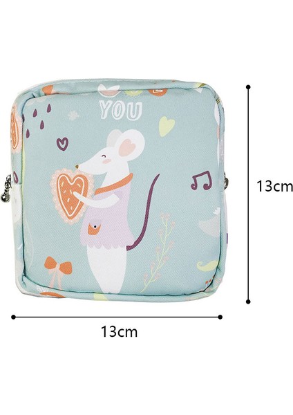No.2 Tarzı 13X13X3CM Kızlar Için Taşınabilir Sevimli Moda Kozmetik Kare Izgara Fermuarlı Çanta Pamuk Küçük Saklama Kutusu Tutucuları Menstrüel Ped Saklama Çantası (Yurt Dışından) fiyatları