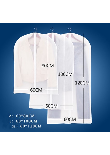 Fermuar-Siyah Kenar Stili 60X80CM Kıyafet Toz Kapağı Elbise Çanta Dolap Palto Saklama Kapağı Askı Takım Koruyucu Kılıf Toz Geçirmez Kapak Askılı Düzenleyici Dolap (Yurt Dışından) indirimleri