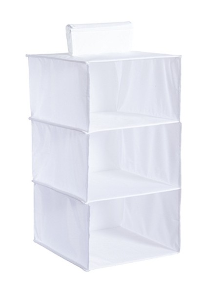 Beyaz-03 Tarzı Askılı Dolap Düzenleyici Oxford Kumaş Katlanabilir Iç Çamaşırı Depolama Rafı Elbise Çanta (Yurt Dışından)