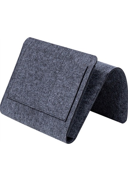 Koyu Gri Tarzı 32X20X10CM Yan Sehpa Organizatörü Asma Yatak Tutucu Cebi Yatak Cebi Koltuk Organizatör Cebi Kitap Keçe Yatak Tutucu Depolama Çantası (Yurt Dışından)