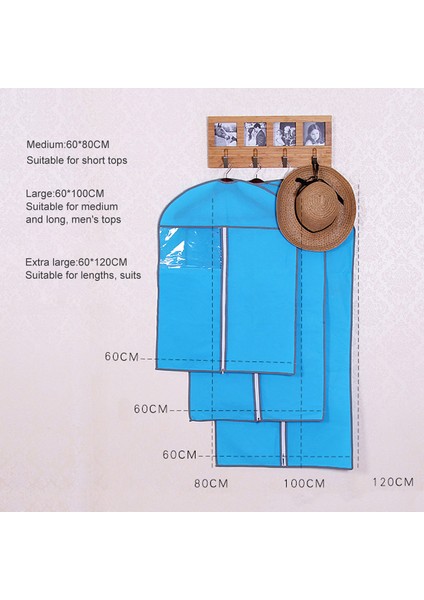 Bej 80X60 Tarzı Dokunmamış Kumaş Toz Geçirmez Kapak Taşınabilir Elbise Kapakları Takım Ceket Elbise Aksesuarlar Çok Renkli Gardırop Saklama Çantası (Yurt Dışından) indirimleri