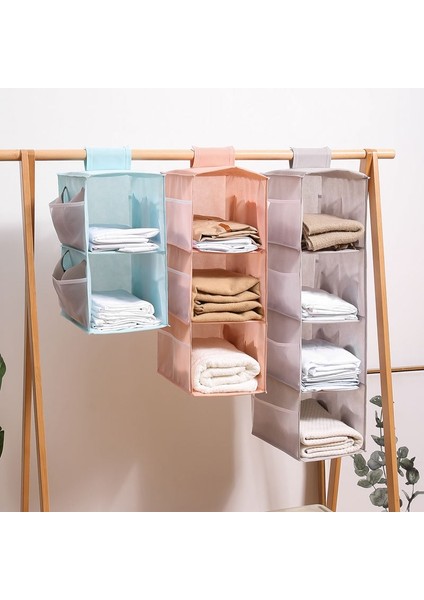 4 Kat-Pembe Stil Çok Katmanlı Gardırop Dolabı Katlanabilir Eşya Depolama Rafı Elbise Iç Askılı Gardırop Düzenleyici Gardırop Düzenleyici Depolama Rafı (Yurt Dışından) modelleri