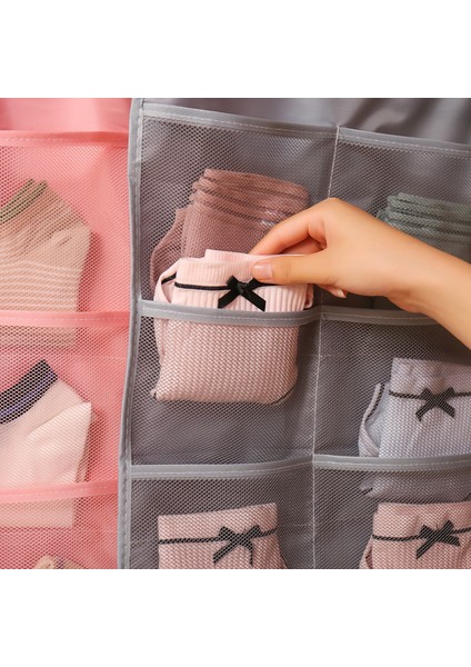Pembe L Tarzı 1 Adet Moda Çift Taraflı Iç Çamaşırı Saklama Askılığı Şeffaf Dolap Fıgür Sütyen Çorap Düzenleyici ile Askı (Yurt Dışından)