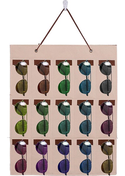 Stil 1 Stil Yeni Gözlük Düzenleyici Depolama Duvara Asılan Çanta Güneş Gözlüğü Gözlük Saklama Torbası (Yurt Dışından)