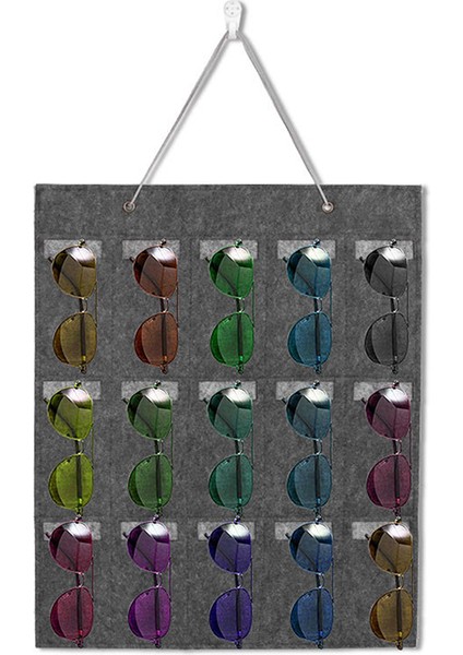 Stil 1 Stil Yeni Gözlük Düzenleyici Depolama Duvara Asılan Çanta Güneş Gözlüğü Gözlük Saklama Torbası (Yurt Dışından) fırsatları