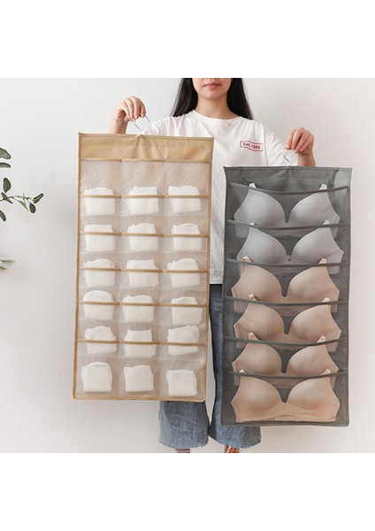 Gary 15 Izgara Stili Cift Taraflı Sütyen Iç Çamaşırı Çorap Saklama Torbası Askılı Dolap Non-Woven Organizer Askılı Yurt Odası Askılı Dolap Için (Yurt Dışından) fiyatları
