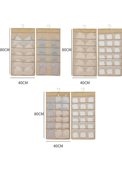 Gary 15 Izgara Stili Cift Taraflı Sütyen Iç Çamaşırı Çorap Saklama Torbası Askılı Dolap Non-Woven Organizer Askılı Yurt Odası Askılı Dolap Için (Yurt Dışından) modelleri
