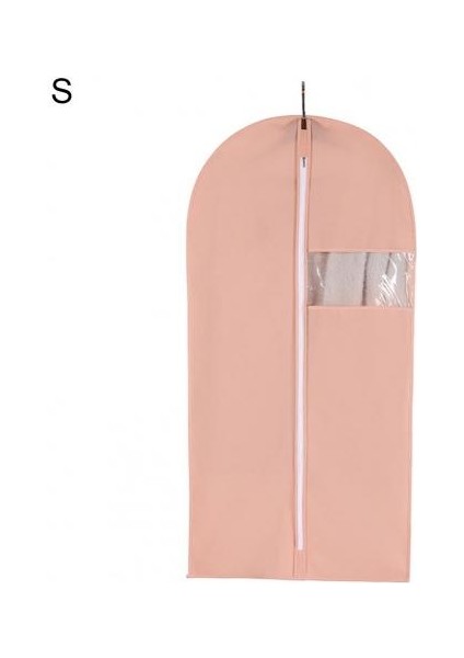 Pembe Tarzı L Beden Ev Için Kullanımlı Toz Geçirmez Yeniden Kullanılabilir Nonwoven Kumaşlı Görünür Pencere Giysi Askılığı Çanta (Yurt Dışından)
