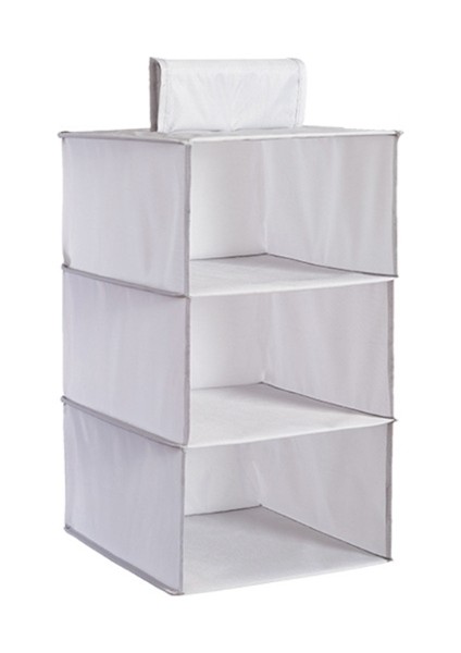 Gri-03 Tarzı Askılı Dolap Düzenleyici Oxford Kumaş Katlanabilir Iç Çamaşırı Depolama Rafı Elbise Çanta (Yurt Dışından)