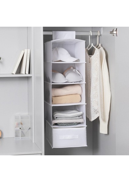 Gri-03 Tarzı Askılı Dolap Düzenleyici Oxford Kumaş Katlanabilir Iç Çamaşırı Depolama Rafı Elbise Çanta (Yurt Dışından) fiyatları