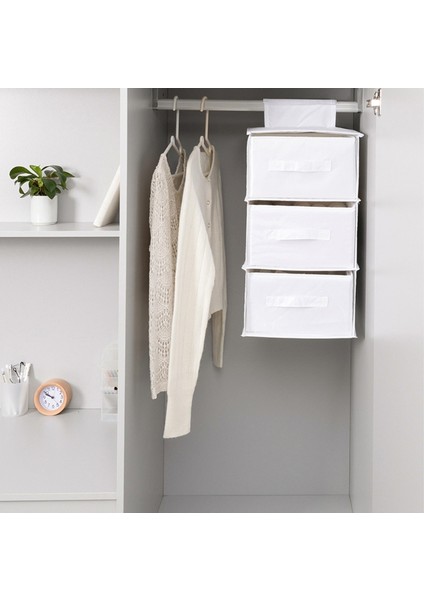 Gri-03 Tarzı Askılı Dolap Düzenleyici Oxford Kumaş Katlanabilir Iç Çamaşırı Depolama Rafı Elbise Çanta (Yurt Dışından) indirimleri