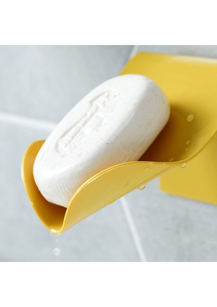 Sarı Stil Yaratıcı Banyo Sabun Tutucu, Sabun Saklama Kutusu, Duş Rafı, Sabun Kutusu, Güçlü ve Dikişsiz, Deliksiz (Yurt Dışından)