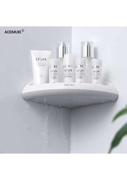 Beyaz Stil Banyo Depolama Matkapsız Üçgen Raflar Tutucu Duş Köşe Rafı Şampuan Mutfak Askı Sepeti Tutucu Aksesuarlar Tassimo (Yurt Dışından) fırsatları