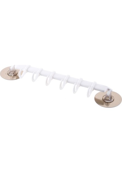 Beyaz Stil 37X7X4CM 1 Adet Plastik Emme Kupası Mutfak Askısı Banyo Havlu Askısı Mutfak Aracı Esnek Depolama Rafı Raf - Turkish (Yurt Dışından)