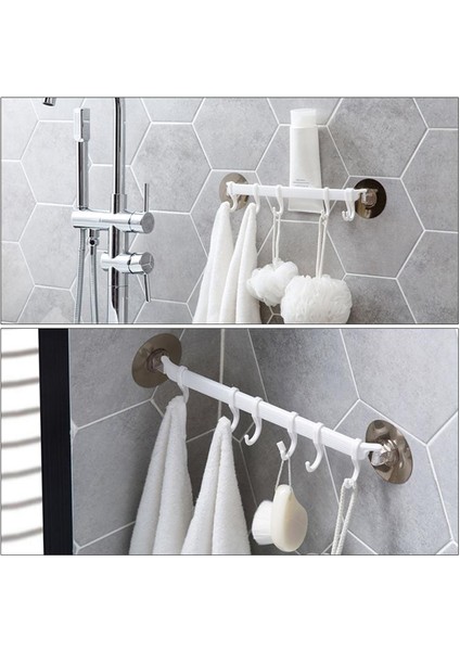 Beyaz Stil 37X7X4CM 1 Adet Plastik Emme Kupası Mutfak Askısı Banyo Havlu Askısı Mutfak Aracı Esnek Depolama Rafı Raf - Turkish (Yurt Dışından) indirimleri