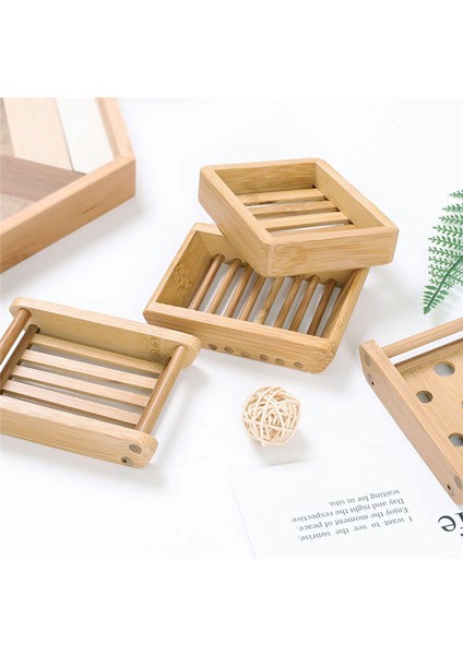 No.8 Stili Bambu Sabunluk Depolama Kutusu Sabun Tablası Tutucu Depolama Sabun Rafı Plaka Kutu Konteyner Taşınabilir (Yurt Dışından) fiyatları