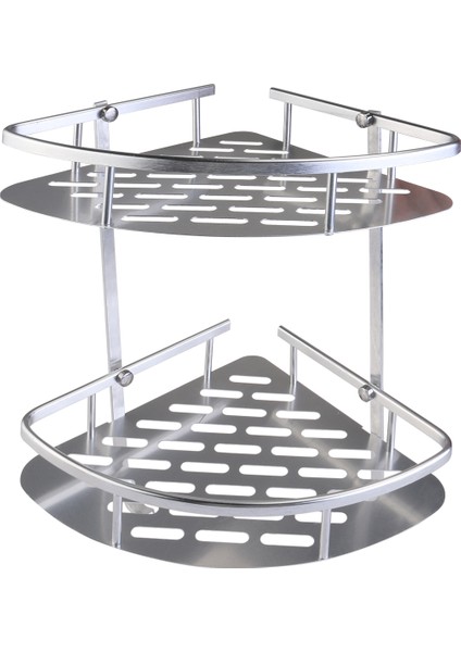 Bronz Tarzı Alüminyum 2 Katlı Banyo Organizer Köşe Depolama Raf Havlu Tutucu Duş Raf Banyo Depolama Ev Aracı Gümüş (Yurt Dışından) modelleri