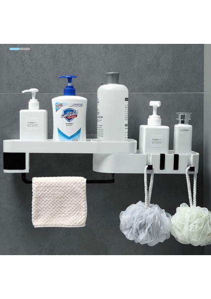 Siyah Stil Yaratıcı Köşe Duş Rafı Banyo Şampuan Duş Raf Tutucu Mutfak Saklama Rafı Organizer Duvara Monte Tip (Yurt Dışından) indirimleri
