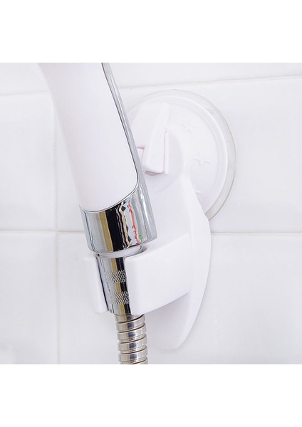 Açık Gri Tarzı Banyo Vakum Duş Başlığı Rafları Duvara Emme Kupası Duvara Monte Edilebilir Ayarlanabilir Duş Başlığı Tutucu (Yurt Dışından)