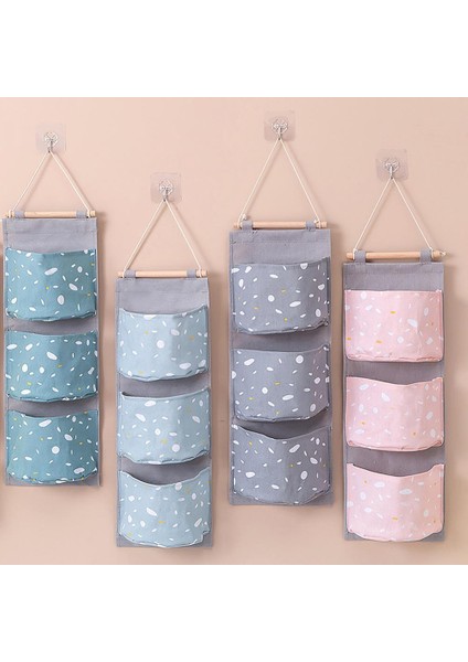 Siyah2 Tarzı 3-Cepli Oxford Kumaş Gardırop Saklama Asma Çanta Duvar Kapı Asma Eşya Saklama Çantası Pouch Organizer Eşya Saklama Çantası (Yurt Dışından)