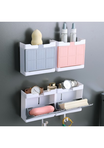 Kahverengi Çift Izgara Stili Yaratıcı Banyo Duvar Askılı Çift Bölmesi Sabun Kutusu Çok Fonksiyonlu Midye Kabuklu Sabun Süzgeç Depolama Rafı (Yurt Dışından) fiyatları