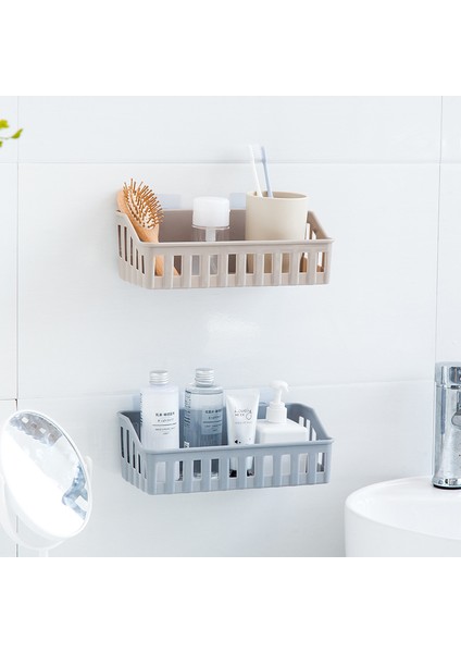 Gri Stil 26.5CMX12CMX9CM Banyo Rafı Banyo Yapışkanlı Depolama Rafı Mutfak Ev Dekorasyonu Köşe Duş Rafı Raf Depolama Raf Aksesuarları 3 Renk (Yurt Dışından) modelleri