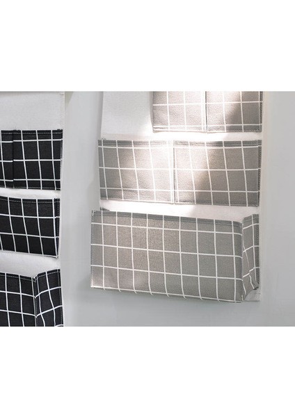 Beyaz Stil 5 Cep Pamuk Keten Kumaş Duvar Kapı Asma Çanta Organizatör Depolama Torbaları Gardırop Dolap Depolama Çantası Eşya Torbaları (Yurt Dışından) indirimleri