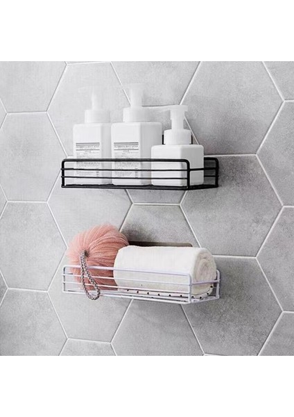 2 Adet Bıack Stili Banyo Rafı Duş Duvar Montaj Şampuan Saklama Tutucu Emme Kupası Matkap Delme Mutfak Depolama Banyo Aksesuarları (Yurt Dışından) modelleri