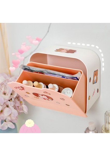 Tek Pembe Stil L Beden W&g Tuvalet Düzenleyici Yapışkanlı Büyük Depolama Kutusu Ped Organizatörü Kozmetik Dekoratif Kutu Banyo Aksesuarları (Yurt Dışından)