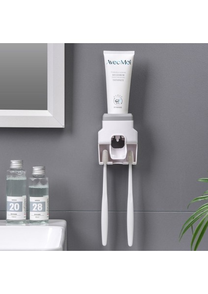 Pembe Stil Diş Fırçası Tutucu Diş Macunu Dispenseri Banyo Duvara Monte Edilebilir Dikişsiz Tembel Lavabo Yıkama Standı Aksesuarları (Yurt Dışından) indirimleri