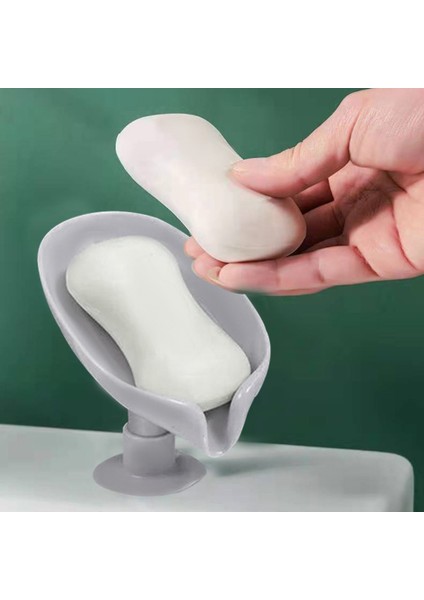 Pembe E Stili 2 Parça Yaprak Şekilli Sabun Kutusu Ev Banyo Drenaj Sabun Tutucu Tuvalet Çamaşır Sabun Kutusu Banyo Duş Sünger Saklama Tepsisi (Yurt Dışından)