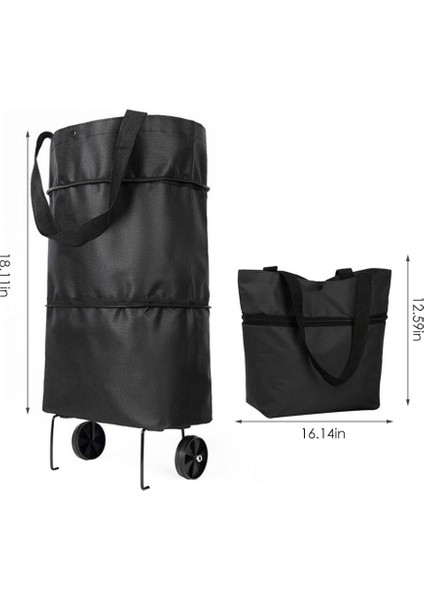 Mavi Stil Katlanabilir Alışveriş Çekiçli Araba Trolley Çantası Tekerlekli Alışveriş Torbaları Gıda Organizatör Sebze Torbası Yeniden Kullanılabilir Market Çantaları (Yurt Dışından) indirimleri