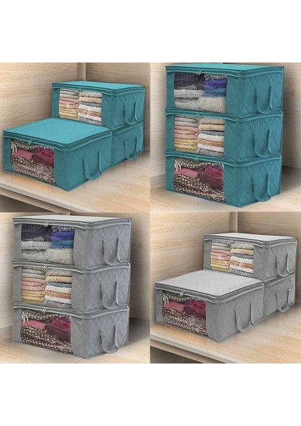 Mavi Yeşil Stil Taşınabilir Çok Fonksiyonlu Ev Kumaş Organizer Ayakkabı Organizer Battaniye Depolama Çantası Kutu Organizer (Yurt Dışından) indirimleri