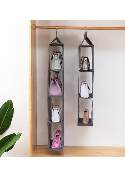 4pocketsgray Style Yeni Cepler Toz Geçirmez Katlanabilir Askılı El Çantası Dolabı Depolama Çantası Depolama Çantası Depolama Ürünleri Konteyner Ev Eşyası (Yurt Dışından)