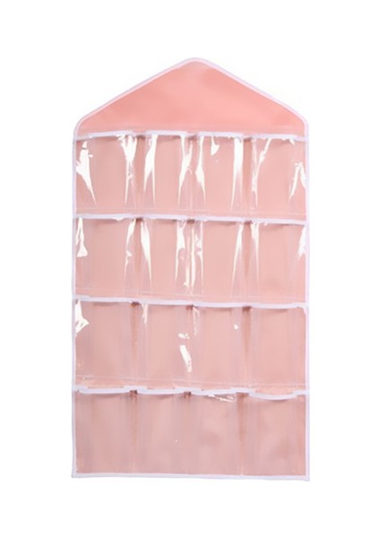 Pembe Tarzı 16-20 Hücre Kapı Üstü Depolama Çantası Duvar Ayakkabı Askı Rafı 16 Cep Asma Çanta (Yurt Dışından)