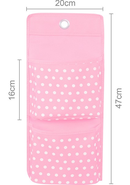 2 Izgara Pembe Stil Katman Nokta Desenli Askılı Saklama Torbası Katlanabilir Yıkanabilir Leke Tutmayan Düzenleyici Çorap Oyuncak Iç Çamaşırı Anahtar Ayırıcı Depolama (Yurt Dışından)