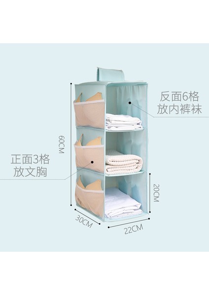 Açık MAVI60X30X22CM Stili Çok Katmanlı Gardırop Dolap Katlanabilir Ürün Depolama Rafı Elbise Iç Askılık Dolap Düzenleyici Elbise Dolabı Depolama Rafı (Yurt Dışından)