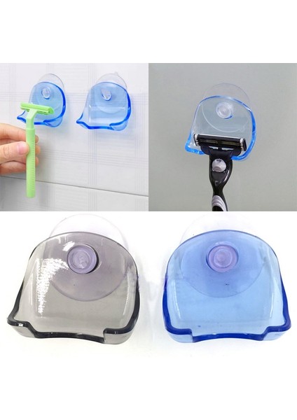 Pembe Stil 3 Parça Yeni Çevre Dostu Süper Emme Kupası Jilet Tutucu Duş Rafı Banyo Emme Tıraş Saklama Emme Duvar Askısı Promosyon (Yurt Dışından) fırsatları