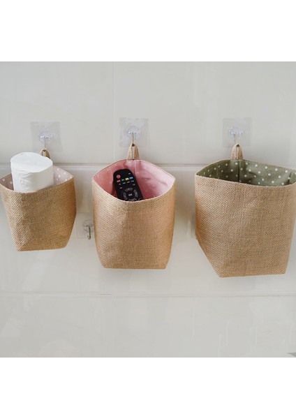 No.16 Tarzı M 12X12X17CM Keten Askılı Çantalar Elbise Dolabı Organizer Raf Banyo Kapı Duvar Askı Organizatörü (Yurt Dışından)