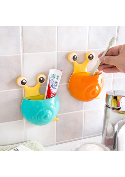 No.6 Tarzı 2021 Yeni Sevimli Kawaii Arı Salyangoz Şekilli Saklama Rafı Duvar Askısı Diş Fırçası Banyo Rafı Ev Düzenleyici Güçlü Emici (Yurt Dışından) modelleri