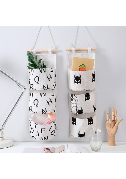 Erik Tarzı 58X20CM 3 Cep Duvar Askılı Depolama Çantası Su Geçirmez Banyo Kozmetik Düzenleyici Kapı Askılı Depolama Çantaları Ev Eşyaları Anahtar Organizatörü (Yurt Dışından) fiyatları