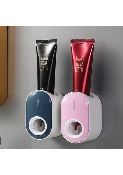 Menekşe Tarzı Otomatik Diş Macunu Dispenseri Raf Diş Fırçası Tutucu Duvara Monte Stand Diş Macunu Sıkacağı Banyo Aksesuarları Setleri Için (Yurt Dışından) fırsatları
